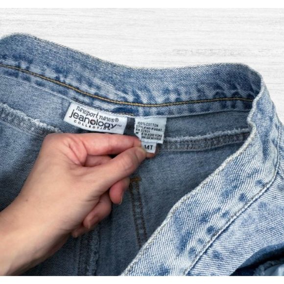 VTG Y2K Light Wash Lace Up High Waisted Straight Leg Denim Jeans - Picture 3 of 5